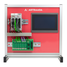 Stanowisko edukacyjne ze sterownikiem PLC, panelem HMI i symulatorem I/O