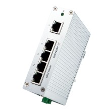 Switch niezarządzalny przemysłowy, Ethernet - 5-portowy (10/100 Base-TX), IP30, -40...+75C