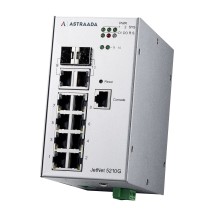 Switch Ethernetowy 8xRJ45 (10/100/1000 Base-TX) + 2x Gb Combo, zarządzalny (SNMP, WEB), IEEE802.1Q, RapidSuperRing, -40-75C