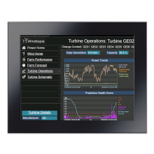 Przemysłowy monitor dotykowy LED, ekran pojemnościowy 15", 1024*768, złącza: HDMI, VGA, 2 x USB, 1 x USB Touch, zasilanie 12-24 VDC, z zasilaczem w zestawie