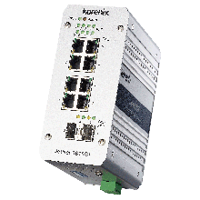 Switch Ethernetowy PoE 8xRJ45 (10/100 TX, PoE) + 2xSFP (1000 FX), wzmacniacz 12/24VDC do 48VDC, -25...+60C