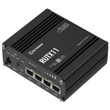 RUTX11 - Router przemysłowy 4G (LTE); Ethernet; 256 MB RAM; DUAL SIM; Bluetooth; SMS; IPSec; openVPN; WiFi; montaż na szynie DIN