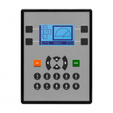 Sterownik PLC z HMI X2 - 2.2", 12 DI (24V, 4 HSC 10 KHz), 12 DO (24V, 2 PWM 65KHz), 4 AI (4-20mA, 12 bit), 2 AO (4-20mA, 12 bit)