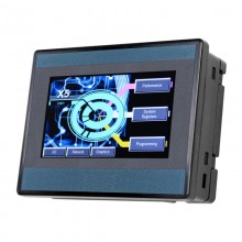 Sterownik PLC z HMI X5 - 4.3", 4 DI (24V, 4 HSC 500 KHz), 4 DO (24V, 2 PWM 500 KHz), 4 AI (0-10V, 0-20mA, 4-20mA, 12 bit)