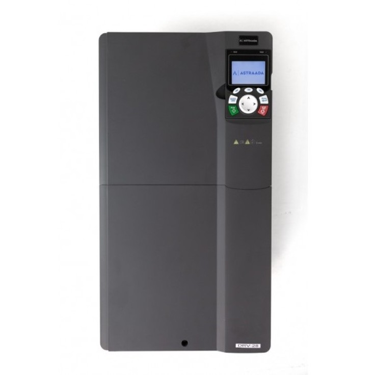 DRV-28 frequency converter: 75/90 kW, 3x400V power supply, vector control, STO, EMC filter, DC choke, LCD operator panel, support for expansion modules, vent-pump functions, fire-mode, 30 months warranty