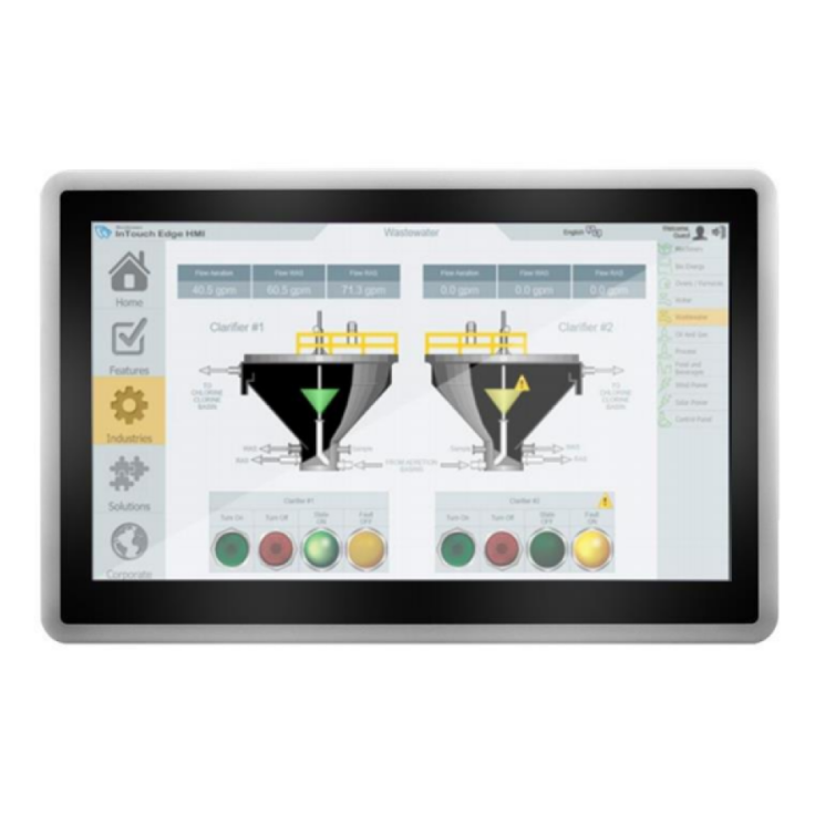 Industrial Panel PC 10.1", capacitive touchscreen, 1280*800, STANDARD Version, Intel Celeron J1900, 8GB RAM, mSATA SSD 256 GB, WIN10-IOT