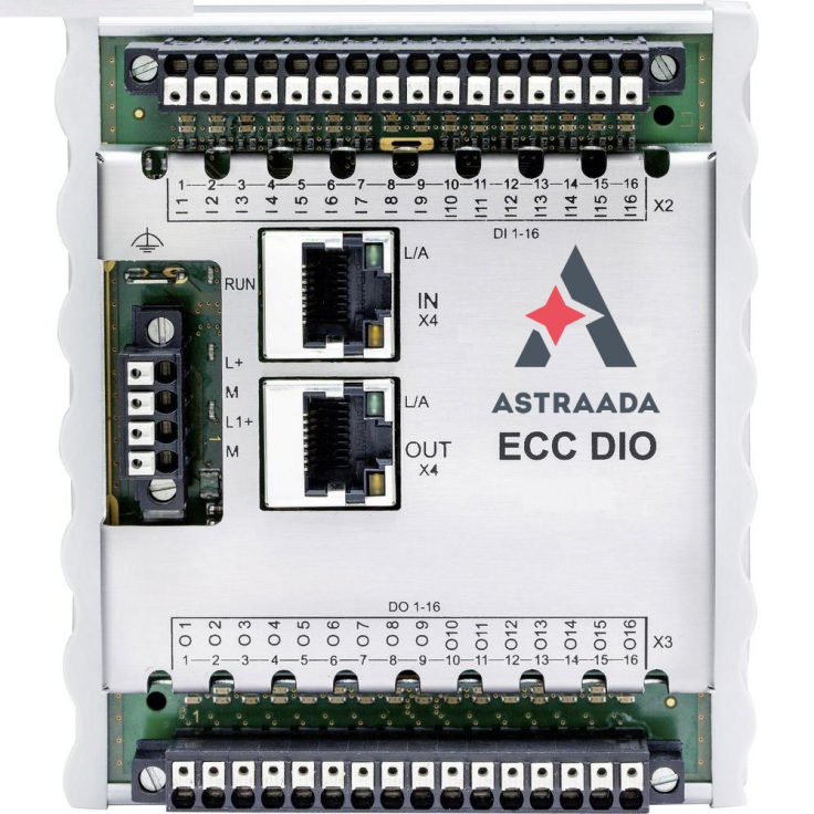 Astraada One Compact DIO - Remote EtherCAT digital I/O extension module with integrated bus coupler