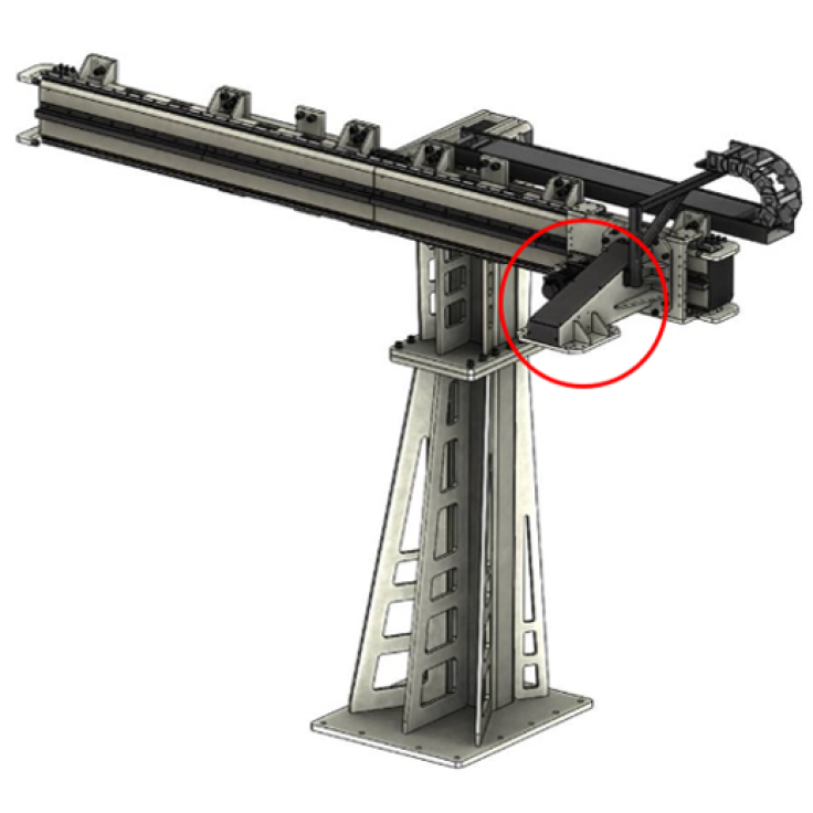 Option TRK500: Vertical robot pedestal (for gantry system)