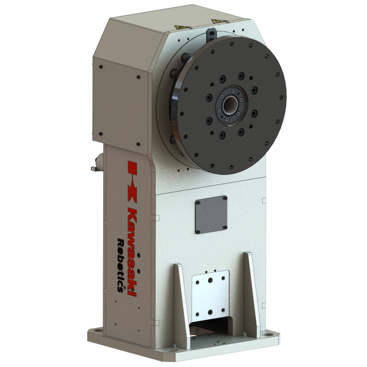 Single axis welding positioner with horizontal rotating axis and 250 kg payload