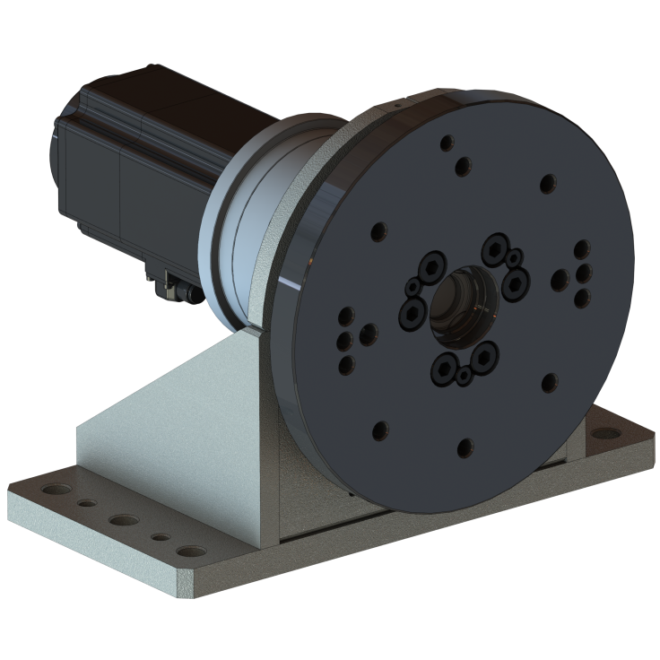 Single axis welding positioner with horizontal rotating axis and 250 kg payload - ECO version