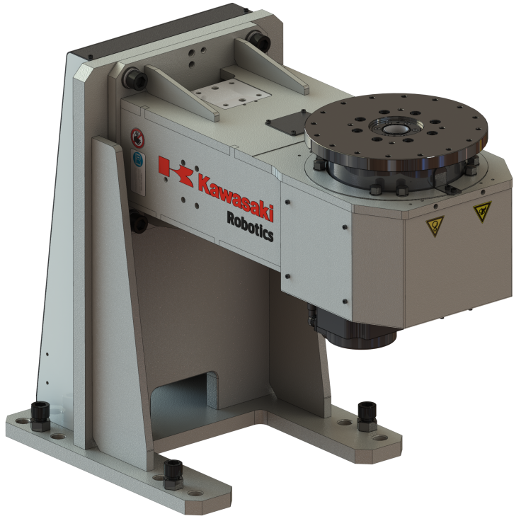 Single axis welding positioner with vertical rotating axis and 375 kg payload