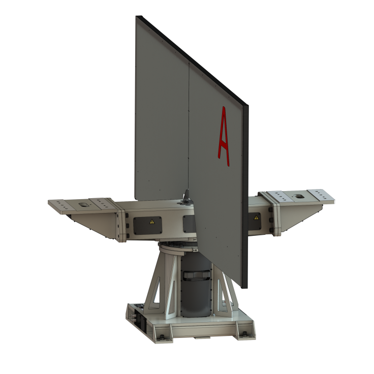 Welding positioner with vertical rotating axis and 250 kg payload per side