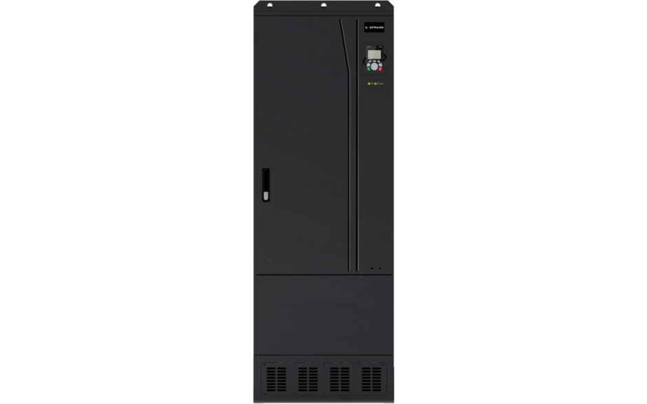 DRV-28 frequency converter: 400/450 kW, 3x400V power supply, vector control, STO, EMC filter, LCD operator panel, expansion module support, vent-pump functions, fire-mode, 30 months warranty