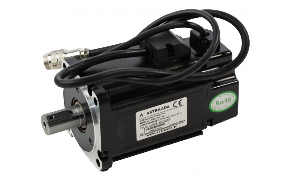 Servo motor 0.75kW (2.39Nm), 230V, 23bit absolute encoder, rated speed 3000rpm, dim. flange 80mm 3