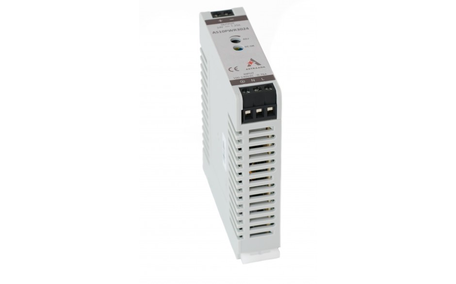 30W power supply (100-240VAC / 24V/1.25A DC), overvoltage, overload and thermal protection, DIN mounting, 54 month warranty 2