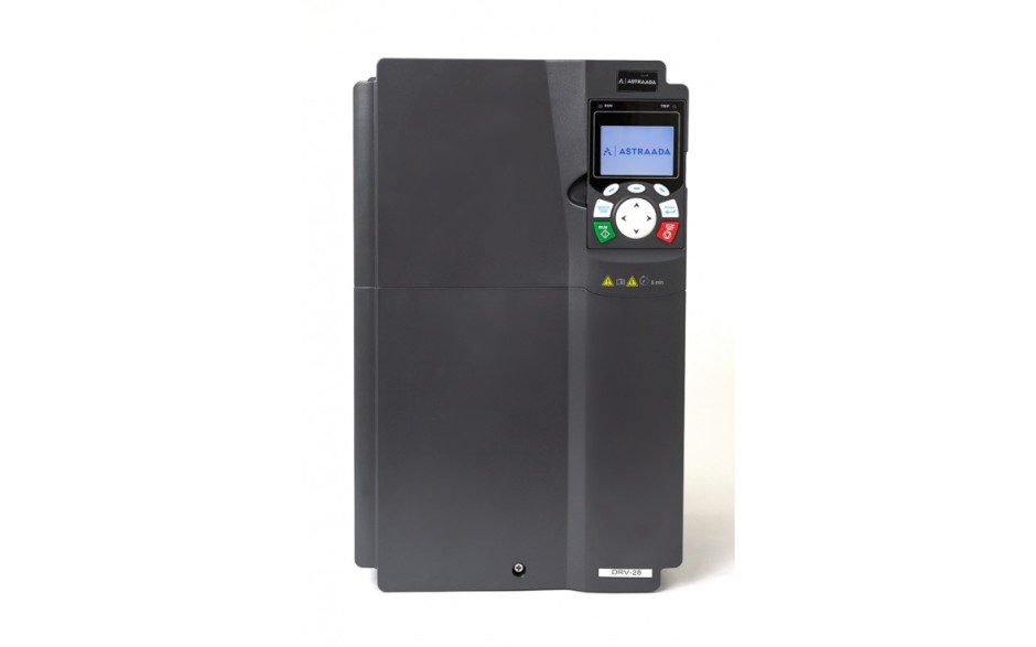 DRV-28 frequency inverter: 37/45 kW, power supply 3x400V, vector control, STO, EMC filter, DC choke, LCD operator panel, support for extension modules, fan-pump functions, fire-mode, 30m GW