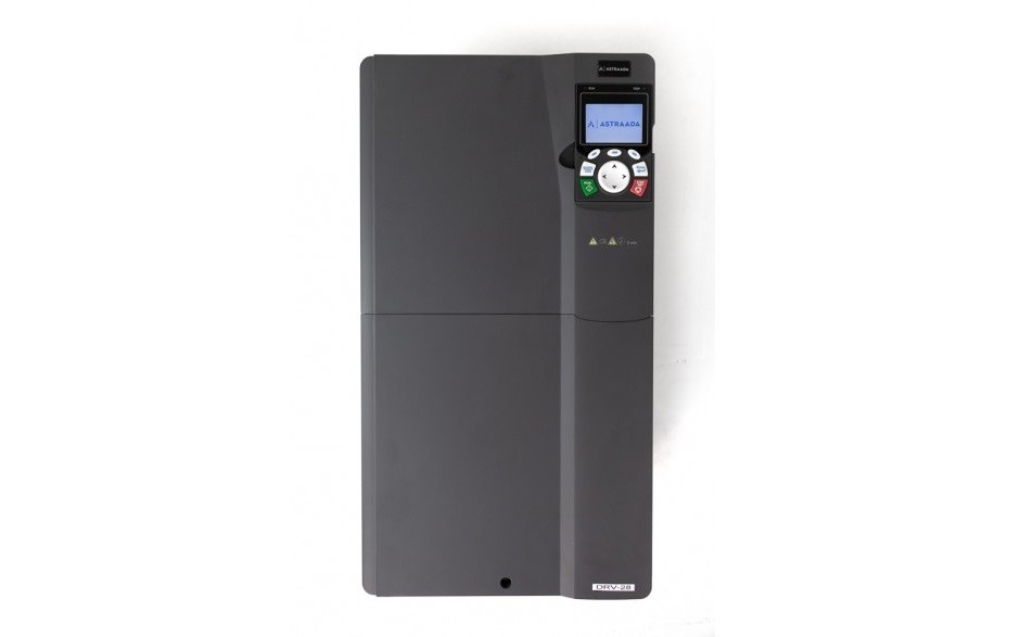DRV-28 frequency converter: 75/90 kW, 3x400V power supply, vector control, STO, EMC filter, DC choke, LCD operator panel, support for expansion modules, vent-pump functions, fire-mode, 30 months warranty