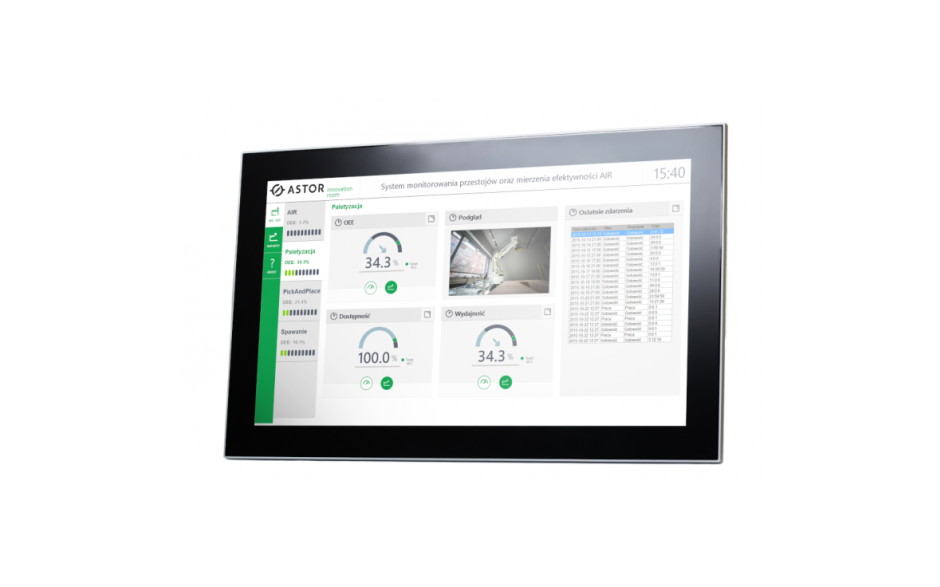 Industrial Panel PC 21.5", capacitive touchscreen, 1920*1080, Intel i5-7200U, 8GB RAM, 2x RS232/485, 4x USB 3.0, 2x Intel Gigalan, DVI-D + VGA, SATA SSD 256 GB, WIN10-PRO/64/ENG, 12 VDC power supply with adapter