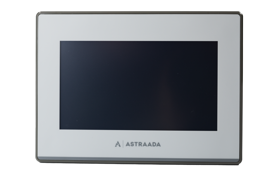 7" touch screen panel; TFT matrix with 800 x 480 resolution; 65535 colours; LED backlight; Ethernet; COM1 - RS232; COM2 - RS422/485; COM3 - RS485 2 x USB (Client; Host); 64 2