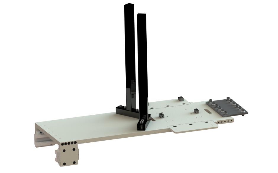 Option TRK500: Additional passive slider for a welding source and welding wire barrel