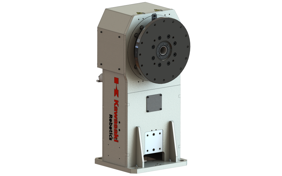 Single axis welding positioner with horizontal rotating axis and 250 kg payload