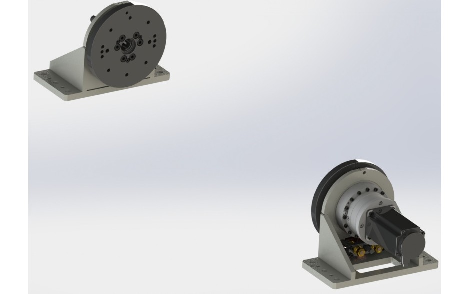 Single axis welding positioner with horizontal rotating axis and 250 kg payload - ECO version