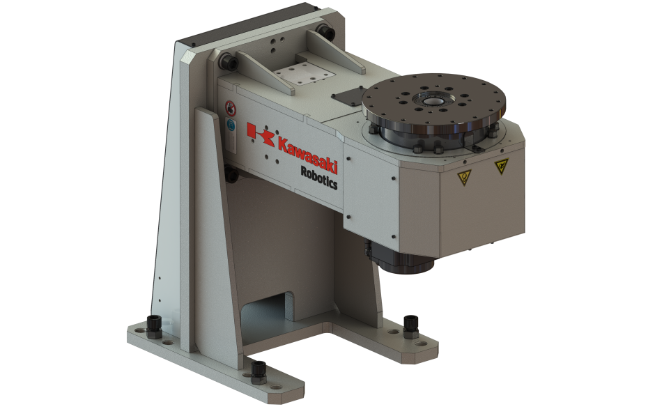 Single axis welding positioner with vertical rotating axis and 375 kg payload