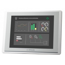 12.1" touch screen panel; TFT matrix with 800 x 600 resolution; 65535 colours; LED backlight; Ethernet; COM1 - RS232; COM2 - RS422/485; COM3 - RS485; 2 x USB (Client; Host)