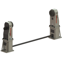 Single axis welding positioner with horizontal rotating axis and 250 kg payload