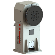 Single axis welding positioner with horizontal rotating axis and 250 kg payload
