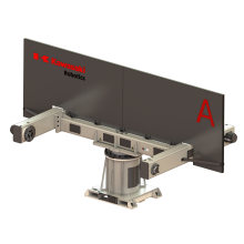 Multi axis welding positioner with vertical rotating axes and 2 horizontal rotating axis and 230 kg payload - Compact version