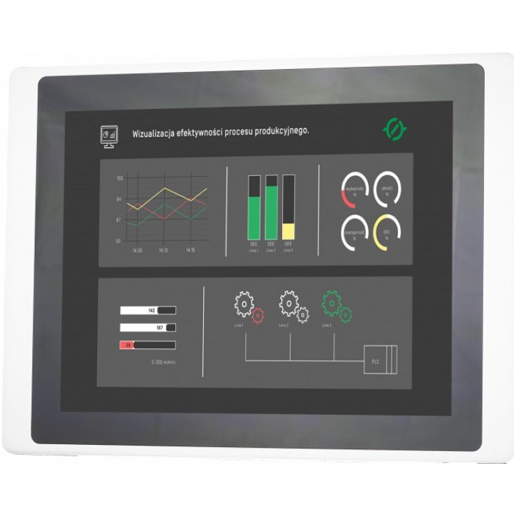 Operatoriaus pultas (HMI panel) 15”, TFT matrica (1024x768, 65k), RS232, RS422/485, 3x RS485, USB Client/Host, Ethernet