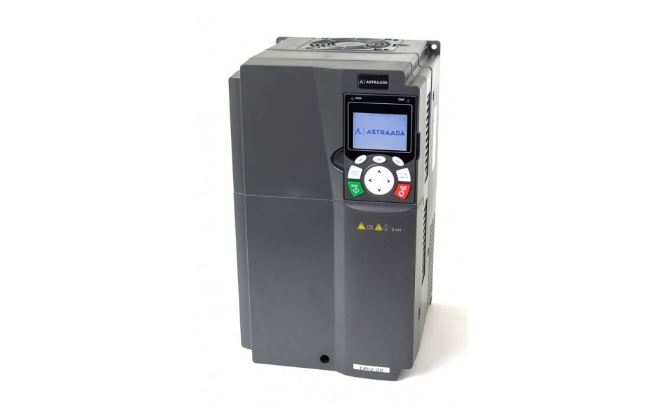 DRV-28 frequency inverter: 22/30 kW, 3x400V power supply, vector control, STO, EMC filter, LCD operator panel, support for expansion modules, vent-pump functions, fire-mode, 30 months warranty. 4
