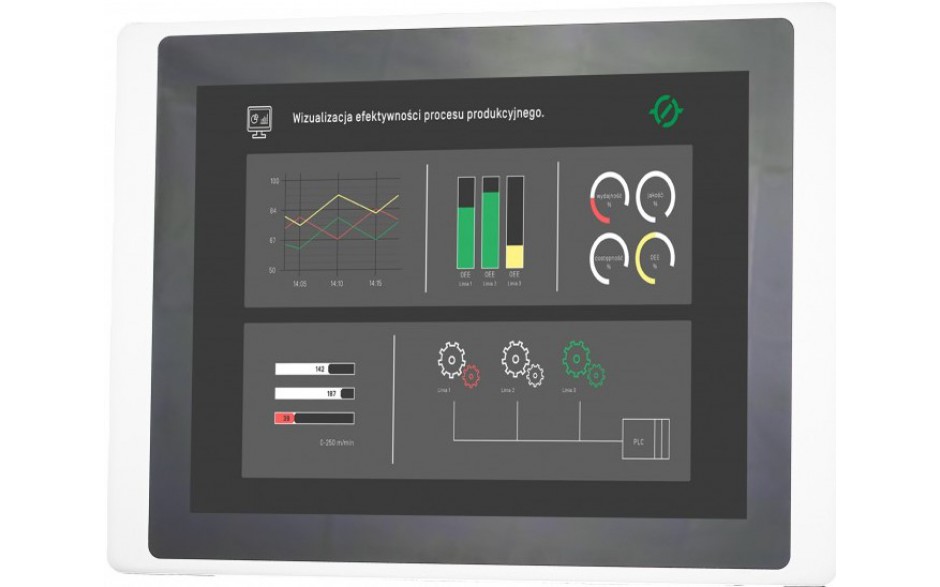 Operatoriaus pultas (HMI panel) 15”, TFT matrica (1024x768, 65k), RS232, RS422/485, 3x RS485, USB Client/Host, Ethernet