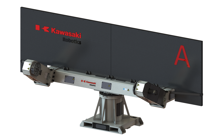 Multi axis welding positioner with vertical rotating axes and 2 horizontal rotating axis and 1000 kg payload