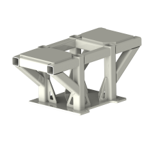 Option TRK2000: Pedestal for two BA or RA robots, heigh 632mm, X shift for each unit 490mm