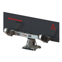 Multi axis welding positioner with vertical rotating axes and 2 horizontal rotating axis and 1000 kg payload
